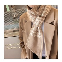 리앤베르 고급 하운드 체크 쁘띠 니트 머플러 목도리