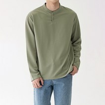 스타일에스 남자 빅사이즈 봄 가을 차이나 카라 베이직 헨리넥 긴팔티