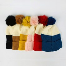 유앤키즈 유아동 포인트 방울 비니