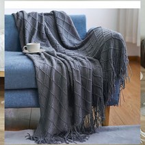 북유럽 스타일 격자 무늬 슈퍼 소프트 보헤미안 스타일 담요 침대 소파 커버 침대보 격자 무늬 태슬 장식