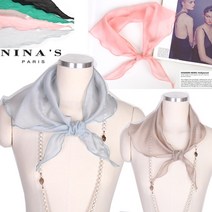 니나스파리 샤랄라단색 텐셀인견삼각넥스카프 9SS133