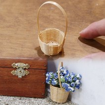 미니를사랑하는사람들 미니어처 만들기 수공예 장식 소품 채반 찜기 라탄 바구니, 7번 바구니B