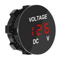 게이지디지털 패널 전압계 Led 디스플레이 전기 볼트 테스터 방수 자동차 오토바이 ATV DC 12V-24V, 01 Red