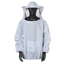 모기장옷 양봉옷 방충복 일체형 말벌보호복 상하의 세트 벌초 통기성 베일 드레스 장비 슈트, 하얀