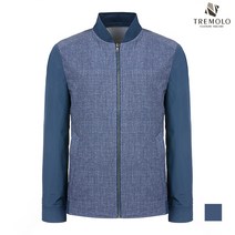 트레몰로 TREMOLO 소매 배색 블루종 집업 점퍼__TRNCLUS1451