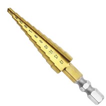 스텝 드릴 비트 홀쏘 홀커터 전동 가공육각 티타늄 스텝 콘 드릴 비트 홀 커터 1 개 3-13mm HSS 4241 판금, 01 3-13mm_01 육각