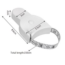 측정기 White Tape measure Body Waist circumference 150cm Portable Plastic, 한개옵션0