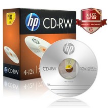 HP CD-RW SLIMCASE 700MB 12배속 10장PACK 공CD 공시디, 단일속성