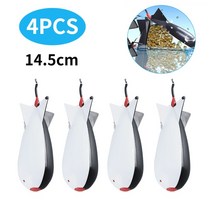 3/4/5PCS 잉어 낚시 로켓 피더 14.5cm 19cm Spod 폭탄 플로트 미끼 홀더 펠렛 액세서리, [07] 4PCS 14.5CM White