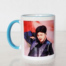 박지현 굿즈 포토머그컵 주문제작, 핸드칼라-노랑, 디자인15, 1개
