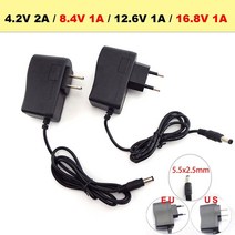 파워 서플라이 전원공급 장치 ac 100-240v dc 8.4v 12.6v 16.8v 1a 1000ma 4.2v 2a 전원 공급 어댑터 dc 플러그 18650 리튬 배터리 용, 우리 플러그