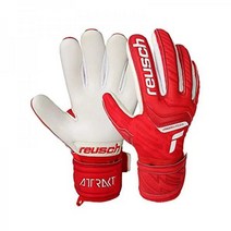 Reusch Attrakt Grip Evolution Finger Support Junior 골키퍼, Red/White, Size 6