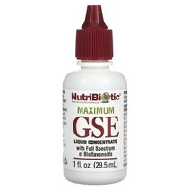 NutriBiotic 맥시멈 GSE 액상 농축물 29.5ml(1fl oz), 1개