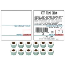 CAS Labels LST-8020 열 12롤 - 6 000 라벨 58 x 60mm 프린터 인쇄 스케일 CAS LP-1000 CL-5000 CL-5500 CL-7200과 호환 쉬