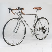 로드 자전거 레트로 전기 도금 도로 도시 경주 용 벤드 핸들 빈티지 속도 거리 사이클 멀티 속도 바이크, 은, 52cm(175cm-180cm), 후방 7단 속도