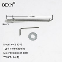 범용 삼각대 120mm 65mm 3/8 인치 교체용 풋 스파이크 Bogen Manfrotto Gitzo Benro RRS SIRUI 삼각대, 02 LS055