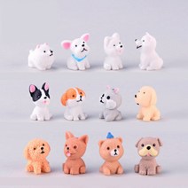 강아지 12종 애완견 동물 피규어 테라리움 화분 인테리어 만들기 재료 소품 미니어처, 12번 강아지