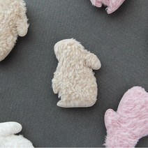 Z357 솜털 토끼 초음파장식 2개 머리핀재료