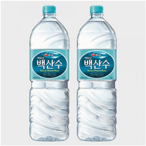 안전한 백산수 2L 무라벨 맑은 샘물 생수 물배달 수질 수원지, 노라벨 2리터 24병