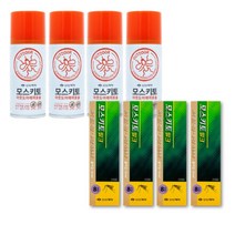 신신제약 모스키토 아웃도어 에어로솔 + 모스키토 밀크 50ml 모기 기피제 2종 세트, 4세트