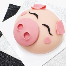 [2023년도 부자되면 돼지]복돼지 앙금떡케이크1호&2호 전국배송, 1.달러눈, 1호(지름-약15cm)