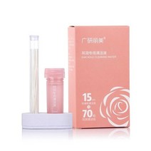 귀청소기 귀지 청소 제거기 귀 각질 후비개 스틱 피어싱 세트 초본 신선한 민트 솔루션, 15ml 및 70 스틱
