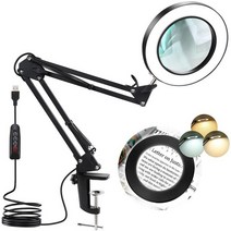 원시 책 돋보기 렌즈 부모님 복지센터 2022 새로운 160mm diam 72 led, 5x 72LED