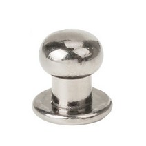 라운드리벳 둥근머리리벳 나사형 리벳 가죽공예 단추 벨트 파우치 부자재 4x8 mm, 골드, 1개