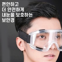 안경쓰고 착용가능 투명 고글 비말 오염차단 의료 산업용 고글