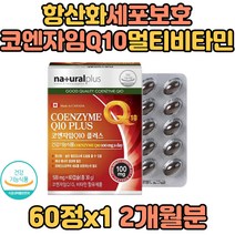 항산화 세포보호 코엔자임Q10 코큐텐 멀티 비타민 A B군 C E 혈압감소 체내 에너지 생성 눈건강