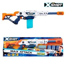LICHA 따발총 너프건 스나이퍼 장난감총 스펀지총 블래스터 엑스샷 911106992EA, X-SHOT 엑셀 클립 맥스어택 10연발