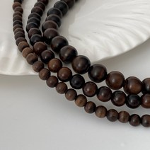 [DB4-008]팔찌만들기 벽조목 구슬 (10알) 우드볼 염주 묵주 만들기 DIY 재료, 6mm(10알)