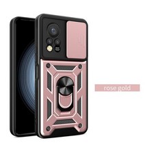 [케이로] 118937 인피닉스 핫 11S NFC 12i 20i 12 20 플레이용 충격 방지 케이스 슬라이드 렌즈 보호 낙하 브래킷 휴대폰, Infinix Hot 12_3, Rose gold, 핑크