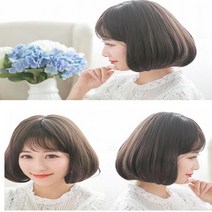 웨이브 롱 긴 패션 통가발 물결 자연스러운 여자 여신 연출 미용 소품 가발 헤어 셀프 덧 붙임 머리 여우 붙이는 반가발 앞 뒷머리 옆머리 흰머리 새치 단발 컬러 브릿지 중년 무대, 다크브라운(가발망있음)