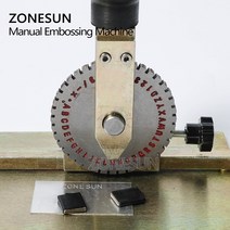 열 프레스기ZONESUN-수동 금속 스탬핑 마킹 라벨링 엠보싱 기계 개 태그 점자 6mm 글자 인쇄, 02 3mm height