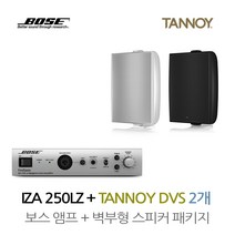 TANNOY 매장 카페 음향패키지 믹싱 앰프 IZA250LZ + 탄노이 DVS4 벽부형 스피커 2개, 스피커색상, Black