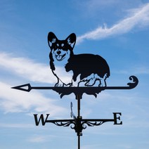 풍향계 풍향기 금속풍향계 풍향 표시기 발코니 안뜰, 풍향 표시기  Corgi