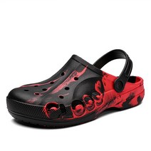 2021 샌들 여름 신발 남성용 Crocks Blue Clogs Crok Painted Garden Shoes 통기성