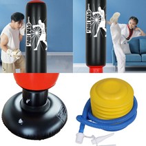 가정용 오뚜기샌드백 저소음 스탠딩 펀치백 홈트레이닝 다이어트 복싱 권투 샌드벡, 샌드백+공기주입기