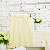 여름 스커트 모조 실크 빅 사이즈 힙업 스커트 이너 하프 스커트