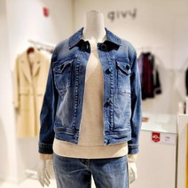 [기비] (아울렛)/보니페이 단추 포인트 데님자켓 GKS22D51