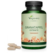 Vegavero 베가베로 파마그라니트 석류 600mg 엘라그산 푸니칼라진 함유 pomegranate 120캡슐, 1세트