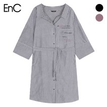 이엔씨 (EnC) 레터링 포켓 롱 블라우스(ENBA83865O)