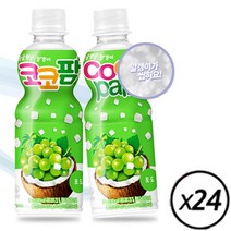 생과일 농축액 쥬스 원액 해태 코코팜 착한효능 선물세트 포도 피치핑크 화이트 어린이 코코넛워터 음료베이스 탱글탱글알갱이 복숭아 물주스, 300ml, 48Ea