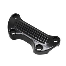 오토바이 CNC 핸들 바 라이저 탑 커버 클램프 할리 투어링 글라이드 Softail 브레이크 아웃 Dyna Fat Boy S, 02 Black