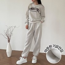 르엠마 SET [기모안감] 맨투맨 조거팬츠 여자트레이닝세트 홈웨어 츄리닝 여성트레이닝세트 여자운동복 여성운동복 기모 여성 긴팔 트레이닝 세트 81337