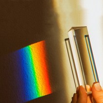 고급 피라미드 큐브 직각 삼각 사각 무지개 프리즘 과학 실험 스튜디오 촬영 분산 프로젝트용 크리스탈 유리 효과 필터 삼각형 25x25x80mm, 한개옵션0