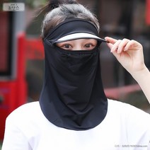 여성 자외선차단 마스크 농사용 썬캡 창큰 캐디 테니스 골프 농사 조깅 모자 얼굴 이마 햇빛가리개, AN