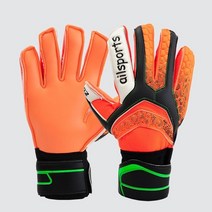 라텍스 프로 축구 골키퍼 장갑 남성용 손가락 보호 강한 경기, size 9, 873 orange