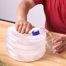 휴대용 자바라 캠핑물통 수도꼭지 버킷 접이식물통 모토캠핑 캠핑도구 차박용품 레저, 15L